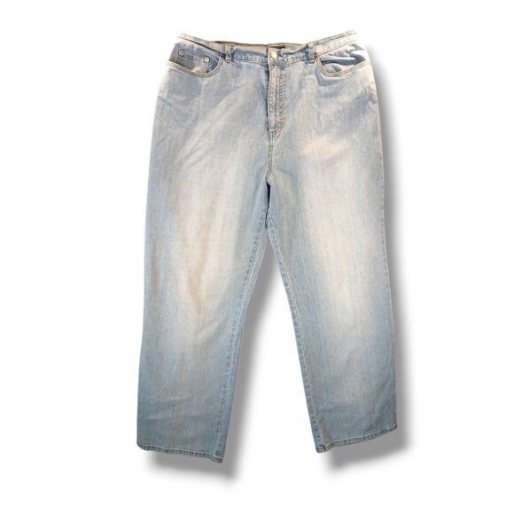 Sonoma Jean Company Denim - Sonoma Jean Company Light Wash Stretch Denim Jeans 5 Pocket Straight Leg Size 16